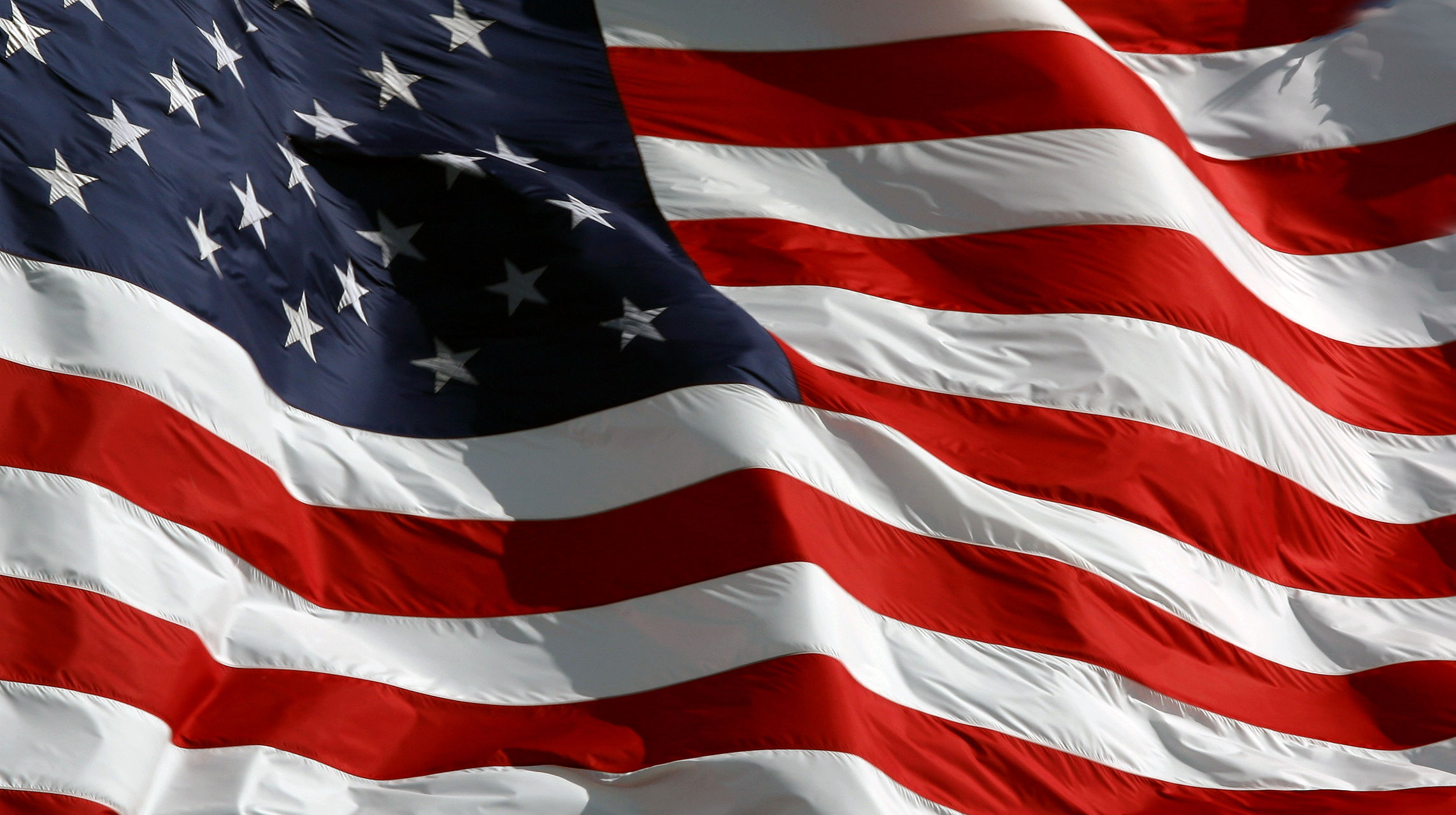 American flag waving.